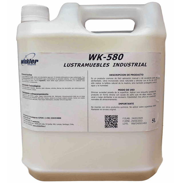 Lustramuebles Emulsionado WK-580 5Lt