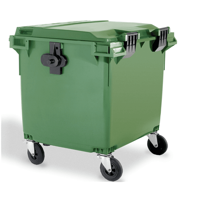 Contenedor de Basura Verde 1100Lt