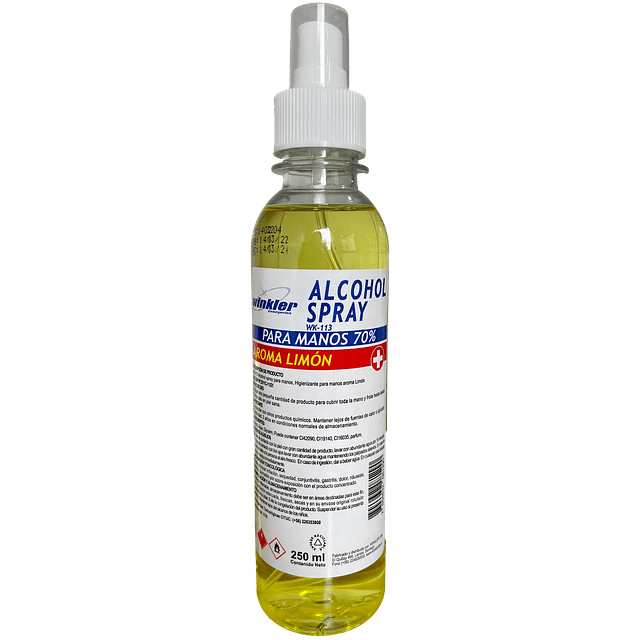 Alcohol Spray para Manos 70% WK-113 Limon 250Ml