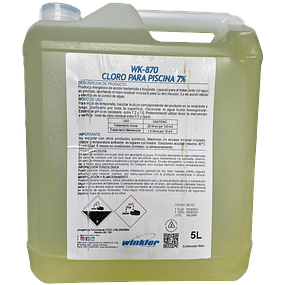 Cloro Liquido Piscina al 7% WK-870 5Lt