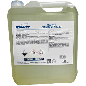 Espuma Clorada Desinfectante Industrial 3,5% WK-740 5Lt