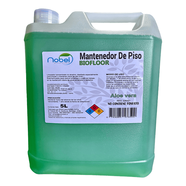 Mantenedor de Piso Aloe Vera Biofloor 5L