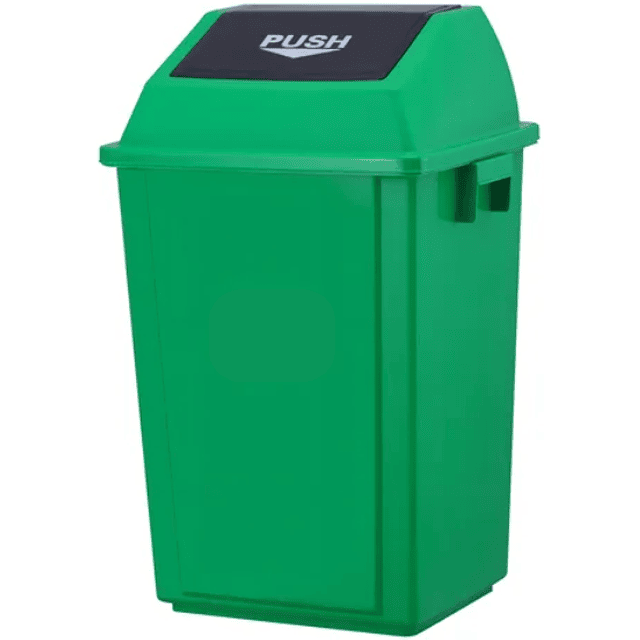 Basurero Plastico Push Pull 20Lt Verde