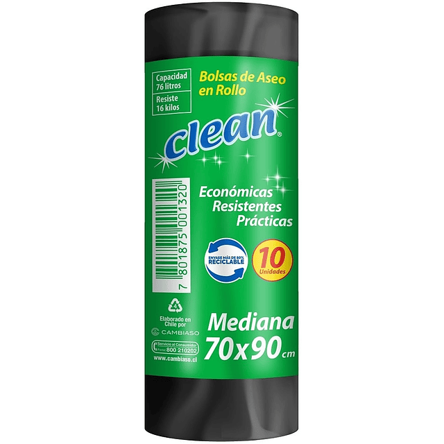 Bolsa Basura Clean 70X90 10Un