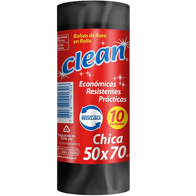 Bolsa Basura Clean 50X70 10Un