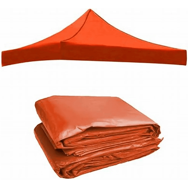 Carpa Proteccion Impermeable Filtro Uv Toldo Naranja 3X3Mt