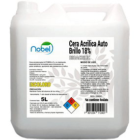 Cera Acrilica Autobrillo 18% (Alto Trafico) Bioacrilica-18 5L