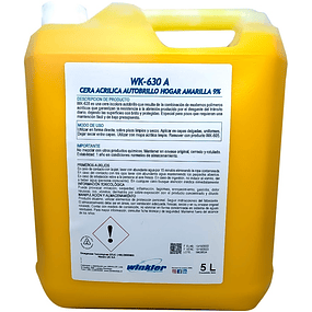 Cera Acrilica Autobrillo Hogar Amarilla (9%) WK-630Ha 5L