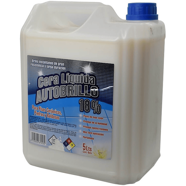 Cera Acrilica Autobrillo Incolora 18% Stronger 5L