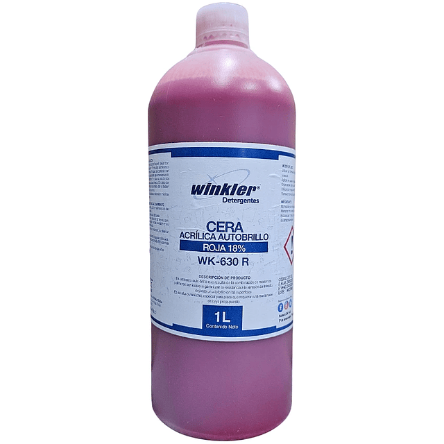 Cera Acrilica Autobrillo Roja 18% WK-630 R 1L