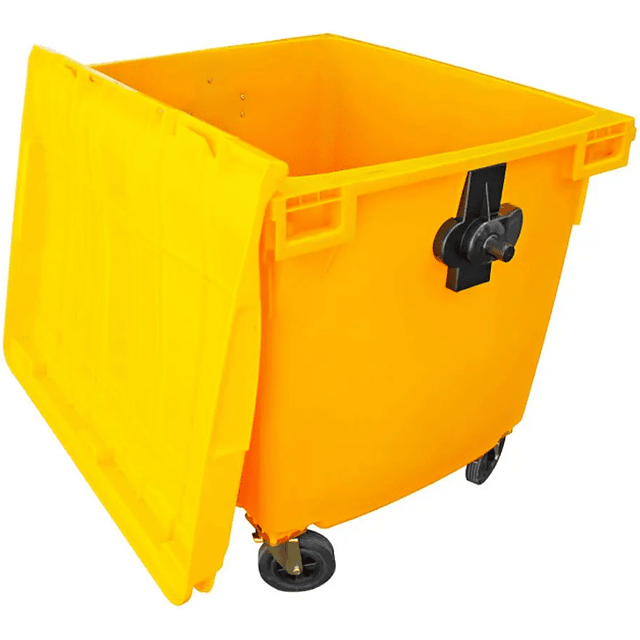 Contenedor de Basura Amarillo 1100Lt Con Asas