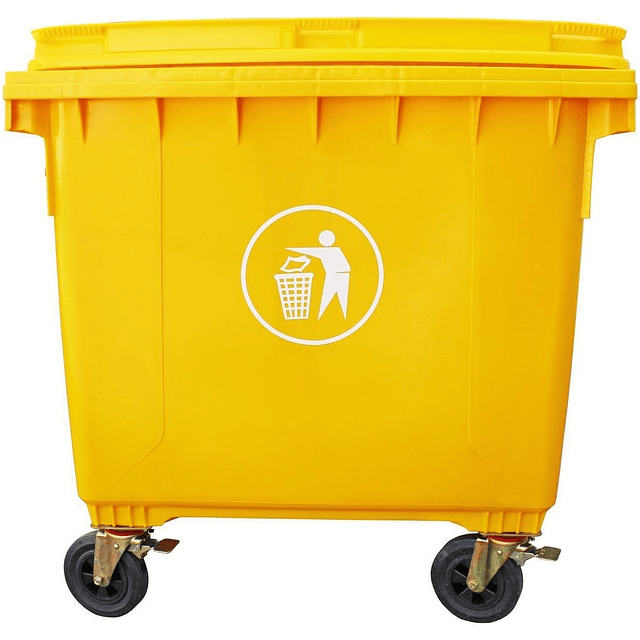 Contenedor de Basura Amarillo 770Lt Sin Asas