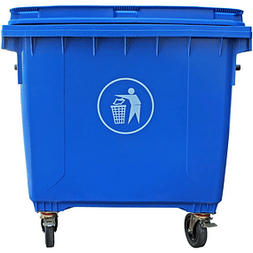 Contenedor de Basura Azul 660Lt