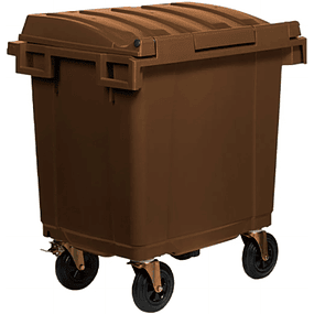Contenedor de Basura Cafe 1100Lt Sin Asas