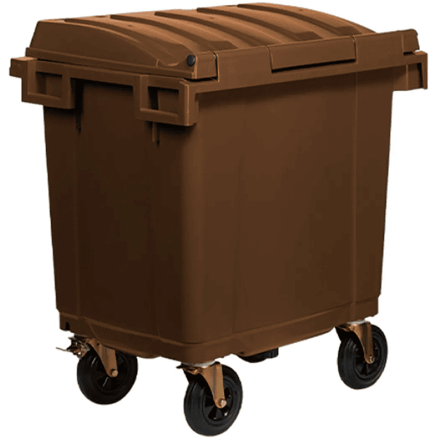 Contenedor de Basura Cafe 4 Ruedas 400Lt