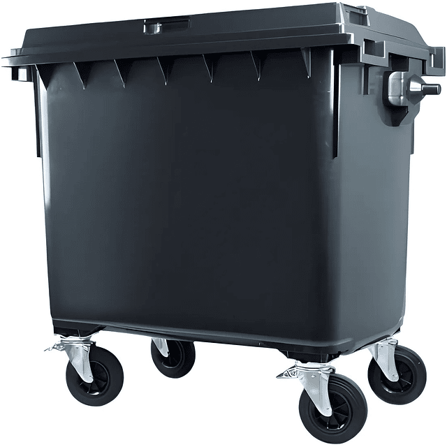 Contenedor de Basura Gris Oscuro 1100Lt Con Asas