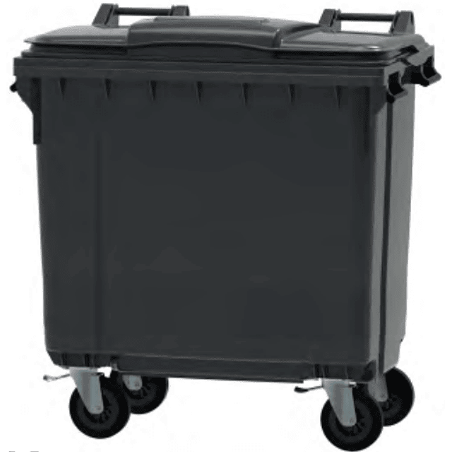 Contenedor de Basura Gris Oscuro 660Lt