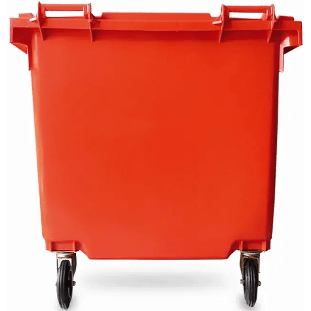 Contenedor de Basura Rojo 1100L Sin Asas