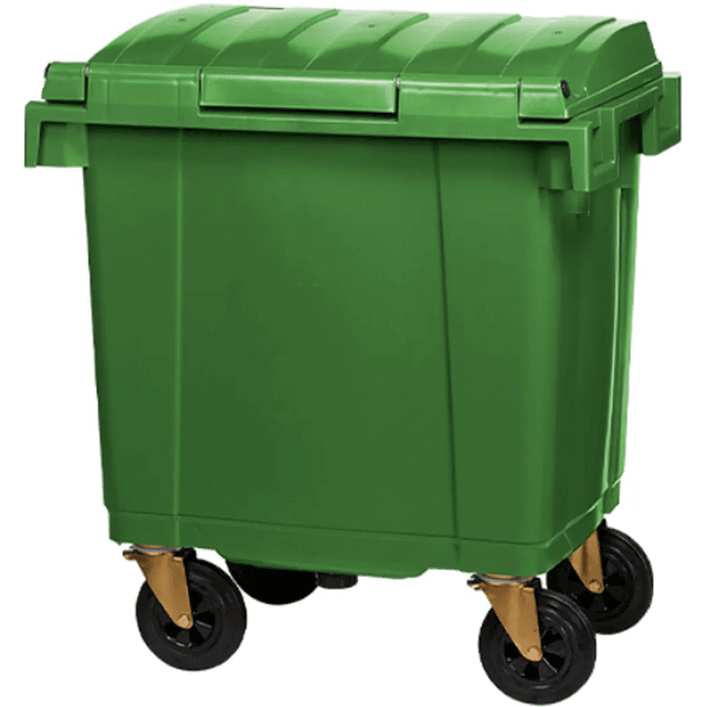 Contenedor de Basura Verde 4 Ruedas 400Lt