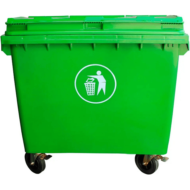 Contenedor de Basura Verde 660Lt