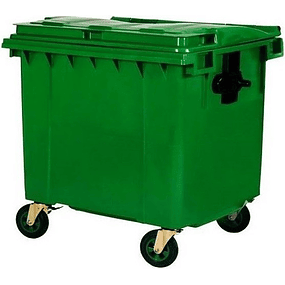 Contenedor de Basura Verde 770L Con Asas