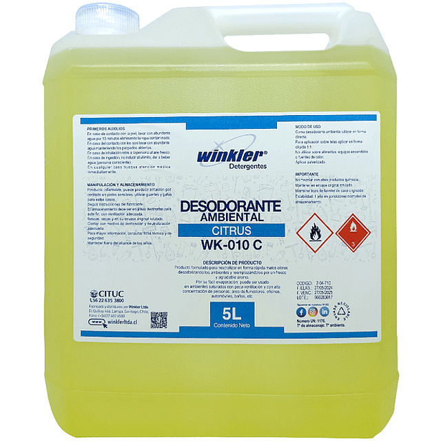 Desodorante Ambiental Citrus WK-010C 5L