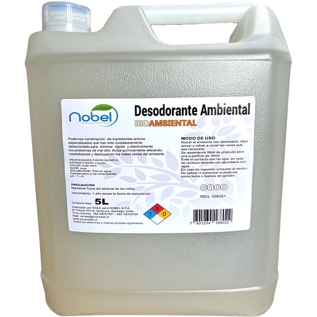 Desodorante Ambiental Coco Bioambiental 5L