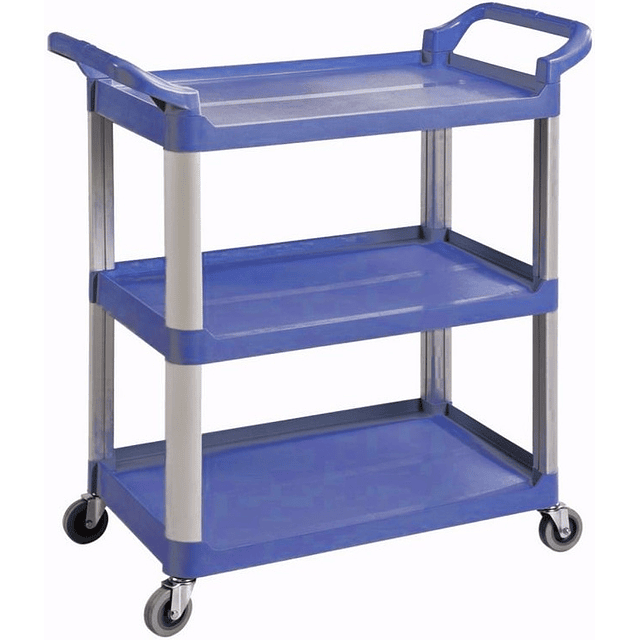 Carro Hotelero Plastico 3 Niveles Celeste