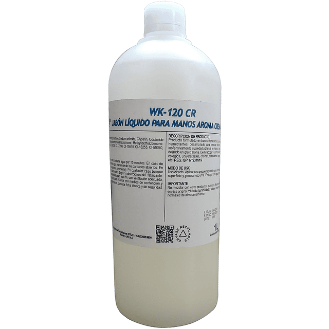 Jabon Liquido Perlado Crema WK-120Cr 1L