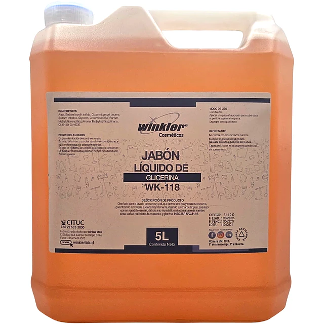 Jabon para Manos con Glicerina WK-118 5L
