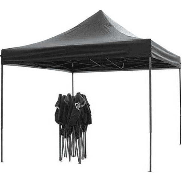 Toldo Plegable Impermeable Filtro Uv Negro 3X4,5Mt
