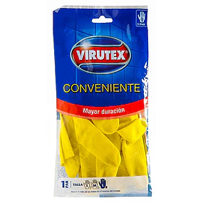 Guante Latex Flocado Amarillo Virutex T/M