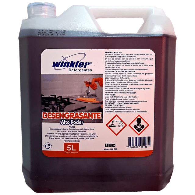 Desengrasante de Alto Poder WK-093 5L