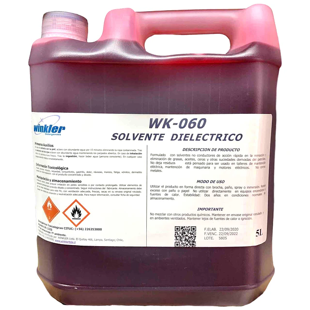 Solvente Dielectrico Inflamable 42ºc WK-060 5L