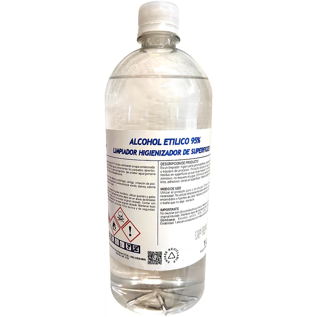 Alcohol Etilico Desnaturalizado Tecnico 95% 1L