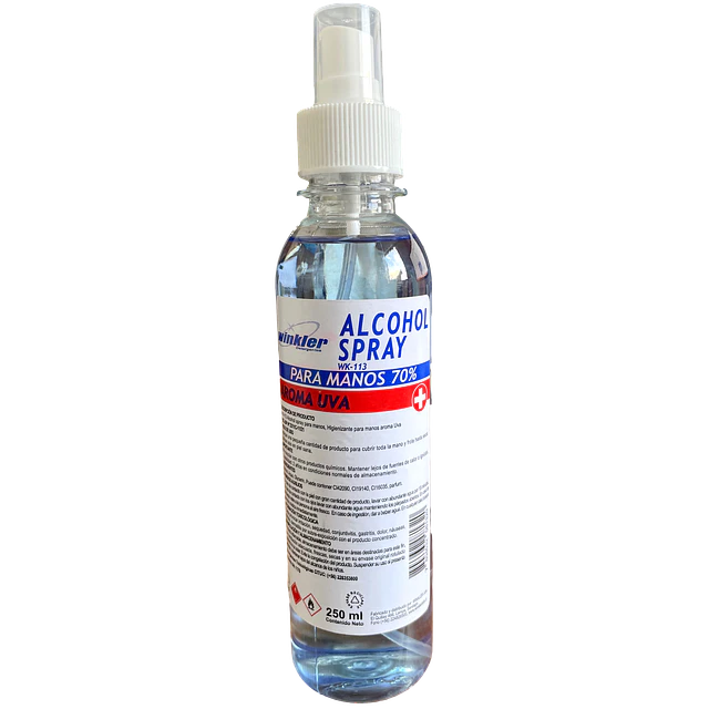 Alcohol Spray para Manos 70% WK-113 Uva 250Ml