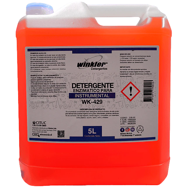 Detergente Enzimatico Instrumental WK-429 5L