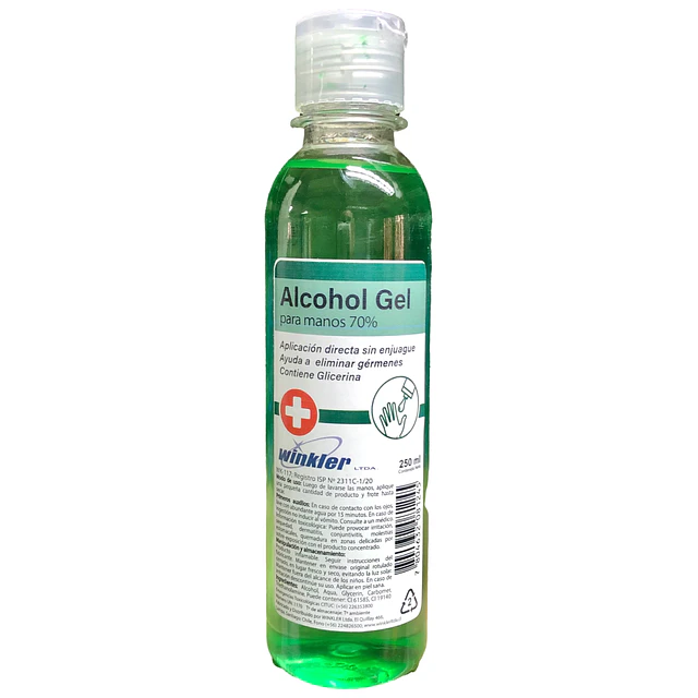 Gel Base Alcohol para Manos WK-117 Flip Top 250Ml