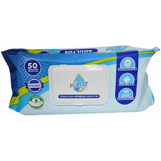 Toallas Humedas Adultos Purity 50Un