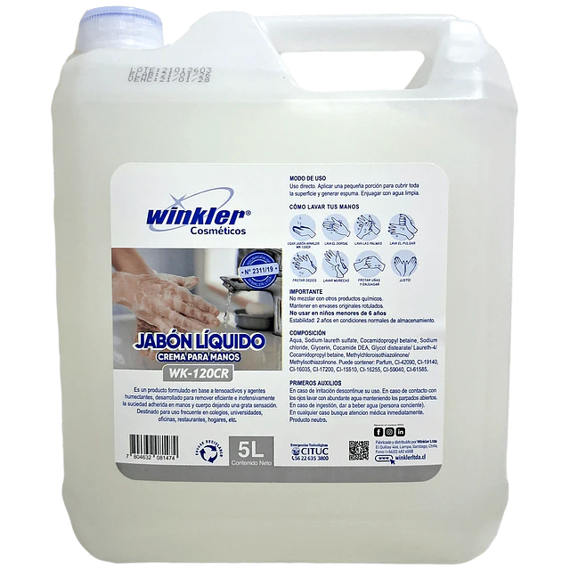 Jabon Liquido Perlado Crema WK-120Cr 5L