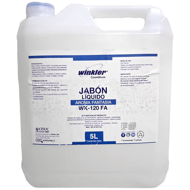 Jabon Liquido Perlado Fantasia WK-120Fa 5L