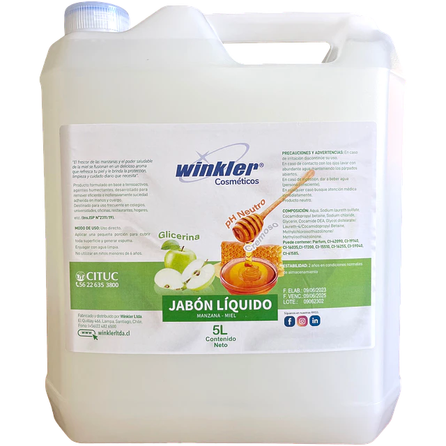 Jabon Liquido Perlado Manzana Miel WK-120Mm 5L
