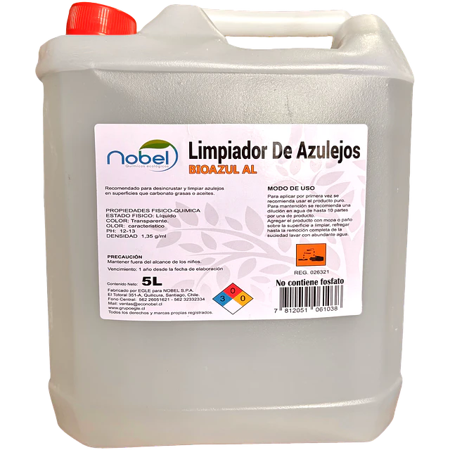 Limpiador Azulejos Alcalino Bioazul al 5L