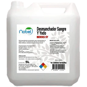 Desmanchador Sangre y Yodo en Tela Biodes S-Y 5L