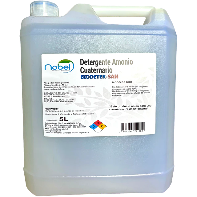 Detergente con Amonio Cuaternario Biodeter-San 5L