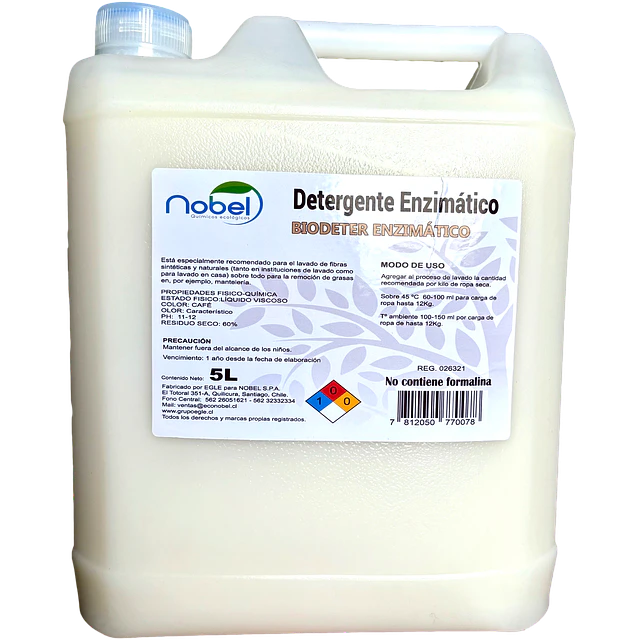 Detergente Enzimatico Telas Biodeter Enzima 5L