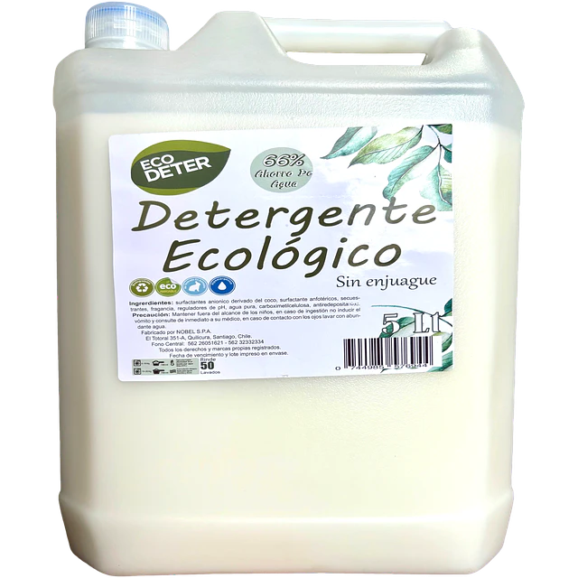 Detergente Industrial Ecologico sin Enjuague Biodeter-Eco 5L