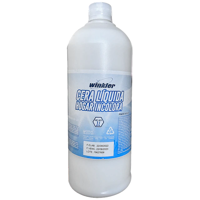 Cera Acrilica Autobrillo Hogar Incolora (9%) WK-630Hi 1L