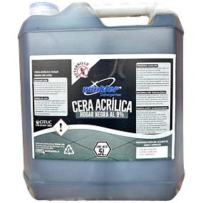 Cera Acrilica Autobrillo Hogar Negra 9% WK-630Hn 5L
