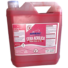 Cera Acrilica Autobrillo Hogar Roja (9%) WK-630Hr 5L